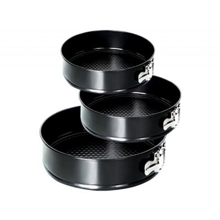 Набор форм для выпечки Wellberg 3 предмета, 24x6,8 см, 26x6,8 см, 28x6,8 см, мраморное покрытие