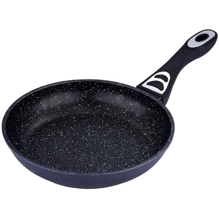 Сковорода Wellberg 20х4 см, индукционное дно, ручка "soft touch", цвет: чёрный