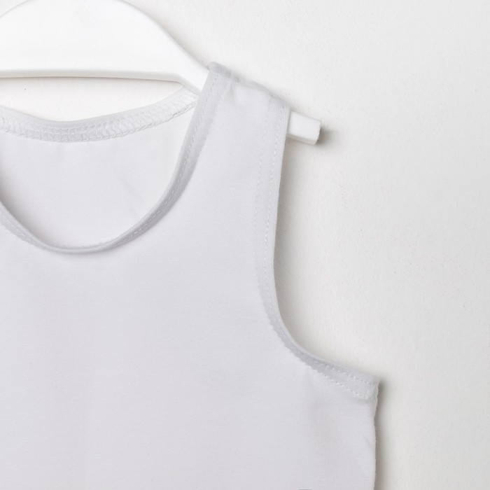 Майка спортивная для девочки, рост 110 см, цвет белый М 2.03