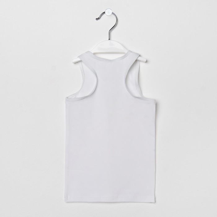 Майка спортивная для девочки, рост 110 см, цвет белый М 2.03