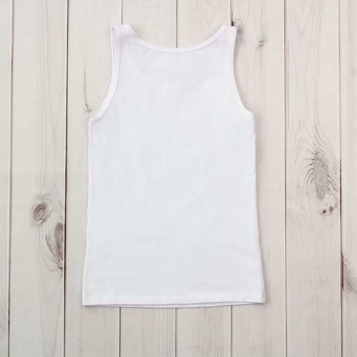 Майка спортивная для девочки, рост 110 см, цвет белый М 2.03