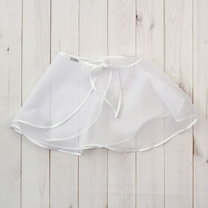 Юбка гимнастическая для девочки, рост 158 см, цвет белый Ю 2.03