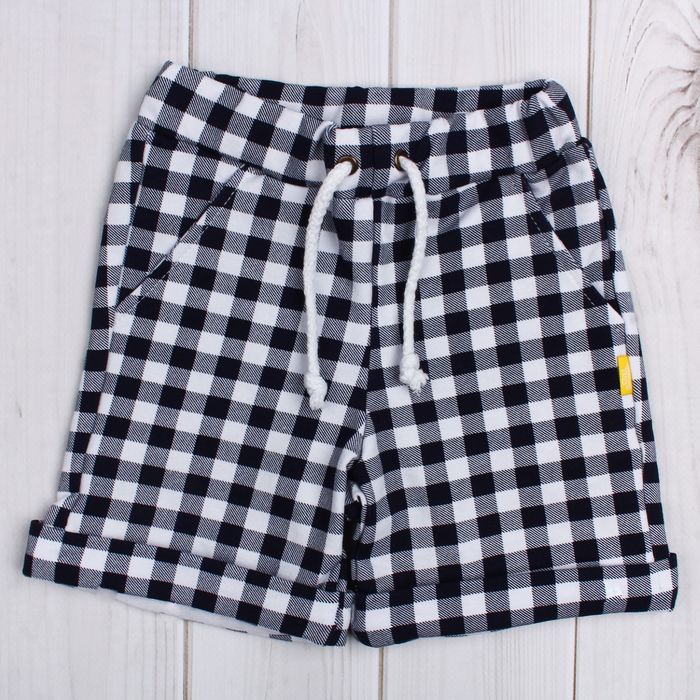 Шорты для мальчика "Мегаполис", рост 110 см, цвет синий, принт клетка