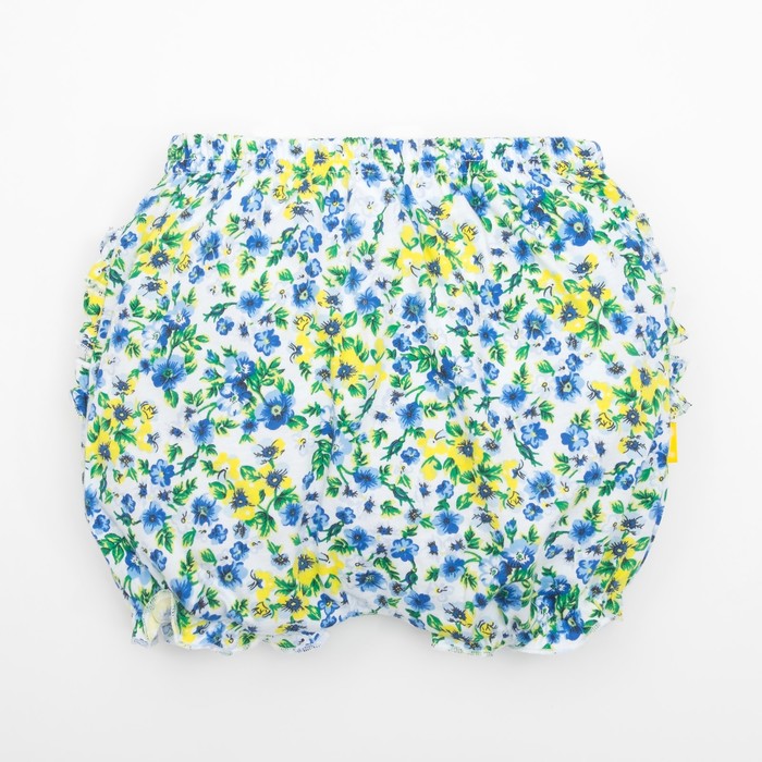 Шорты для девочки "Полевые цветы", рост 86 см (52), принт полевые цветы