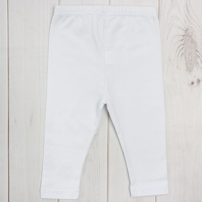 Легинсы для девочки "Божья коровка", рост 74 см (48), цвет белый ДРЛ436804_М