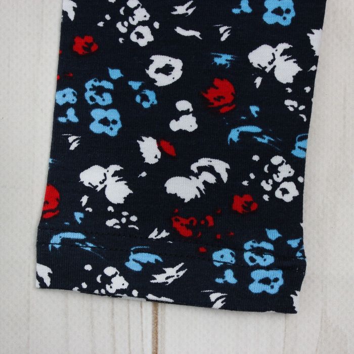 Легинсы для девочки "Дорога к морю", рост 92 см (50), цвет синий, принт цветы ДРЛ894804н_М