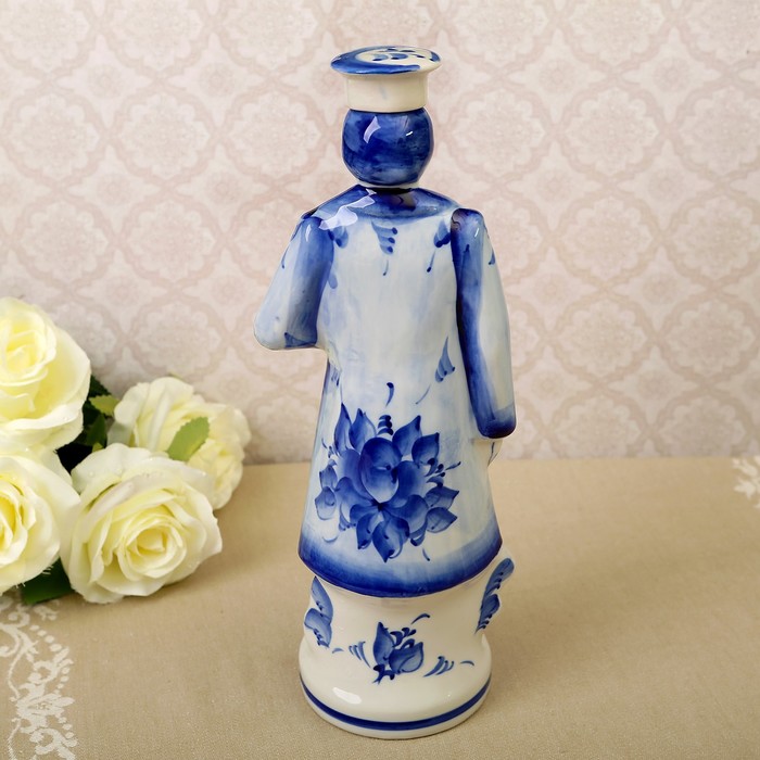 Штоф «Купец», гжель, кобальт