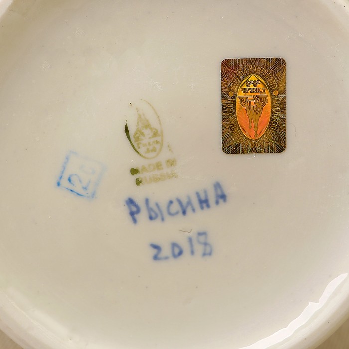 Штоф «Купец», гжель, кобальт