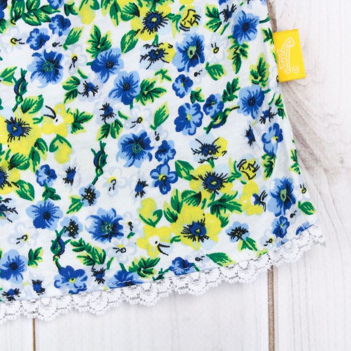 Майка для девочки "Полевые цветы", рост 74 см (48), принт полевые цветы ДДБ502001н_М