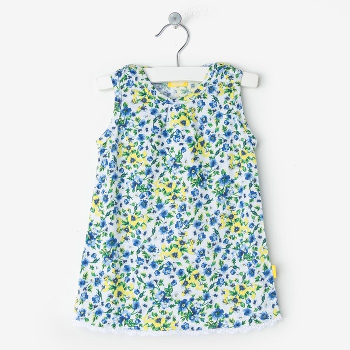 Майка для девочки "Полевые цветы", рост 86 см (52), принт полевые цветы ДДБ502001н_М