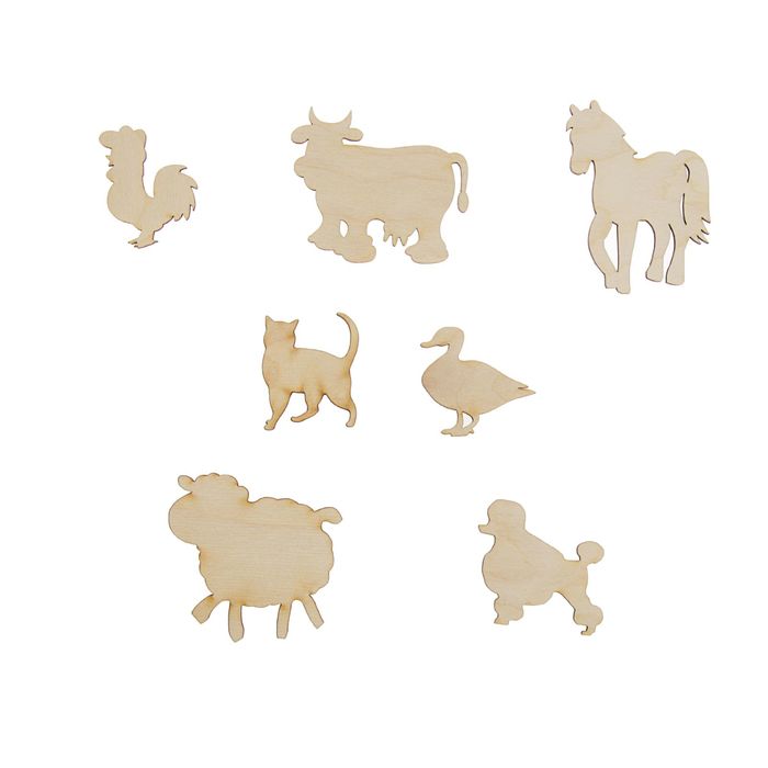Набор заготовок для творчества «Домашние животные», 7 шт