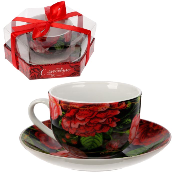 Чайная пара "Самой любимой на свете", 220 мл