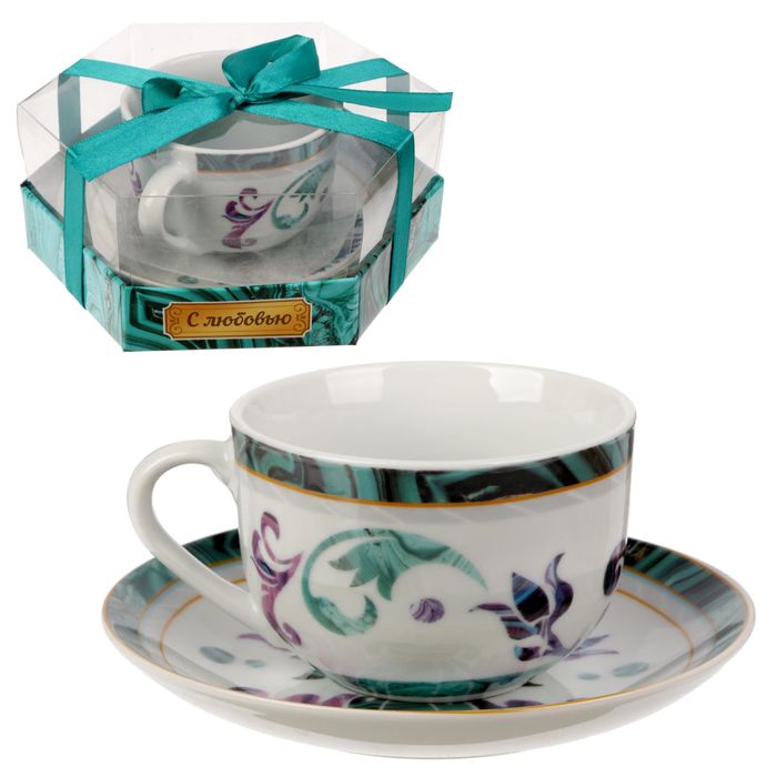 Чайная пара "Самая лучшая бабушка", 220 мл