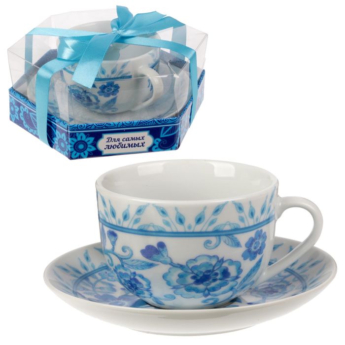Чайная пара "Гжель", 220 мл