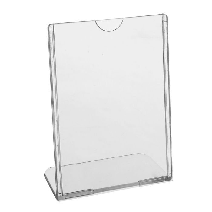 Настольная подставка под информацию 9*13, наклонная, цвет прозрачный