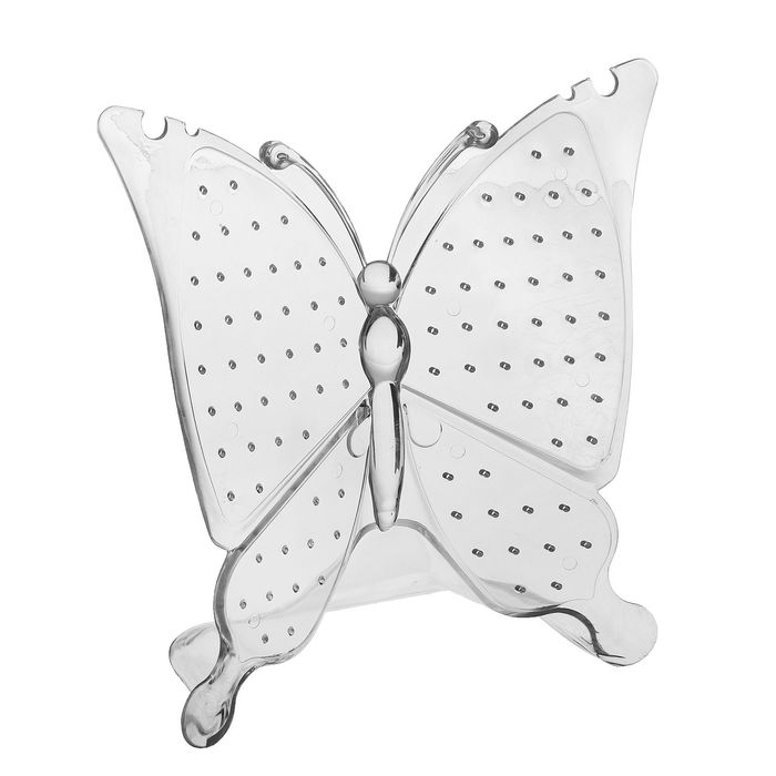 Подставка под серьги "Бабочка объемная" 18*6.5*18, цвет прозрачный