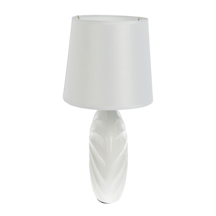 Лампа настольная керамика "Водоворот" цвет белый Е14 220В 37х27х18 см