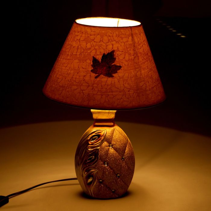Лампа настольная керамика стразы "Золотая осень" 42х30х30 см