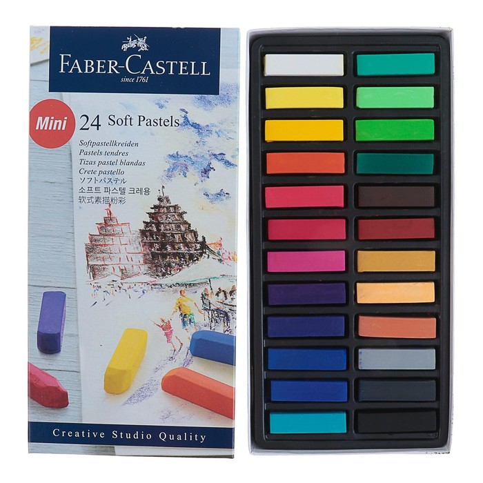 

Пастель сухая, набор 24 цвета, Soft, Faber-Castell GOFA мини, художественная 128224