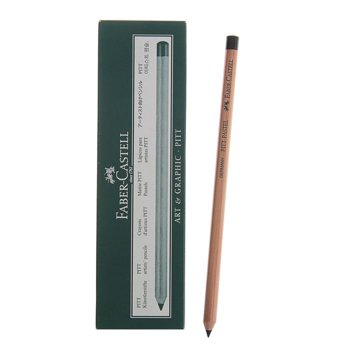 Пастель сухая художественная в карандаше Faber-Castell PITT® 199 4.3 мм черный 112299
