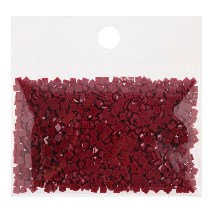 Стразы для алмазной вышивки, 10 гр, не клеевые, квадратные 2,5*2,5мм 814 Garnet DK