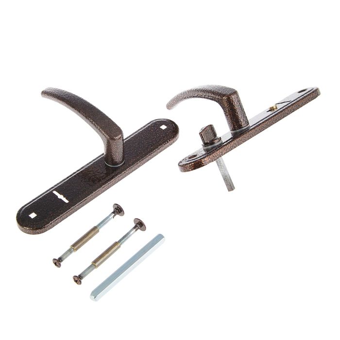 Комплект ручек "Гардиан" 4112, к замку "Гардиан" 3012, полимерное покрытие