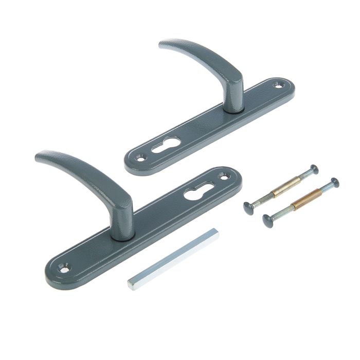 Комплект ручек "Гардиан" 4132, к замку "Гардиан" 1211,3211, полимерное покрытие