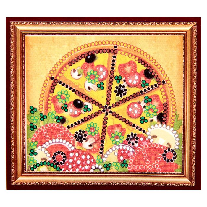 Набор для вышивки бисером «Магнит» Пицца