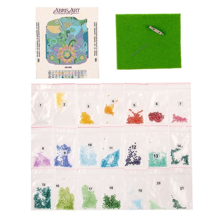 Набор для вышивки бисером украшения на фетре "Рыба"