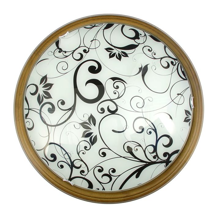 Светильник настенно-потолочный 2854/д "Цветы 77" глянец. D460 3хЕ27 "Дуб" инд.