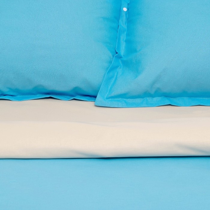 Постельное бельё "Этель" евро Морское побережье, размер 200х217 см, 220х240 см, наволочка трансформер 70х70 (50х70 см) - 2 шт., поплин 125 г/м2