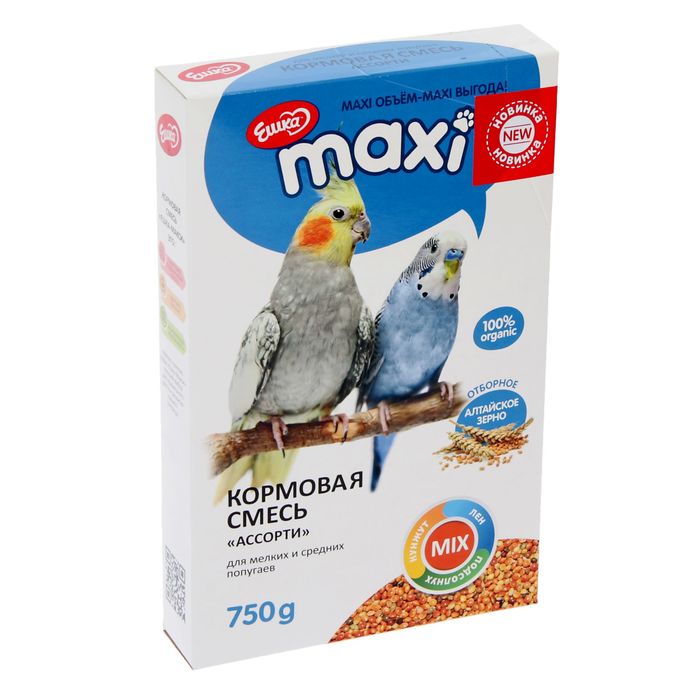 Корм «Ешка Ассорти MAXI» для мелких и средних попугаев, 750 г