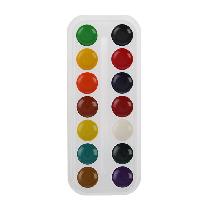 Акварель Lori, 14 цветов, в картонной коробке, без кисти