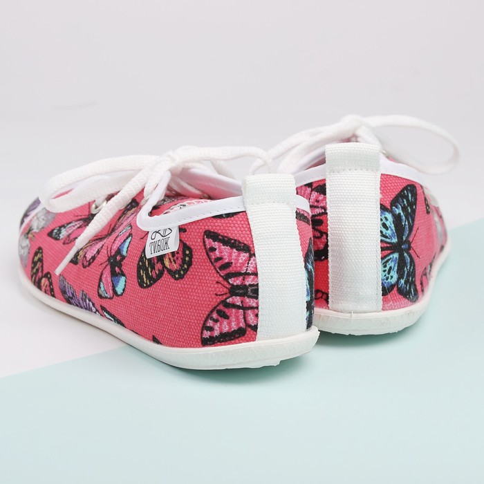 Кеды женские "Бабочки" (розовый) (р. 36)