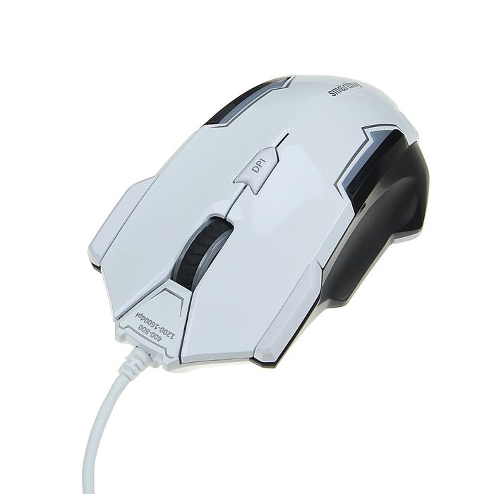 Мышь игровая Smartbuy RUSH 708, оптическая, проводная, 1600 dpi, с подсветкой, белая