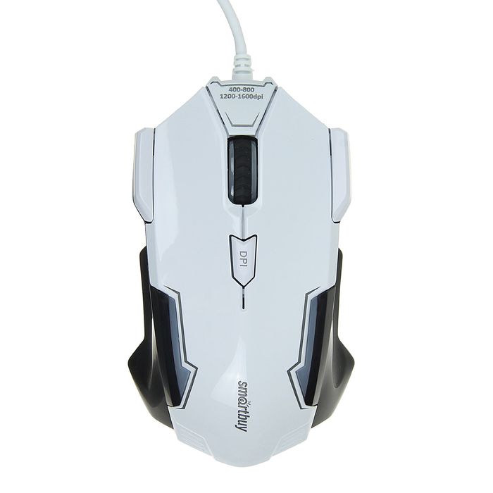 Мышь игровая Smartbuy RUSH 708, оптическая, проводная, 1600 dpi, с подсветкой, белая