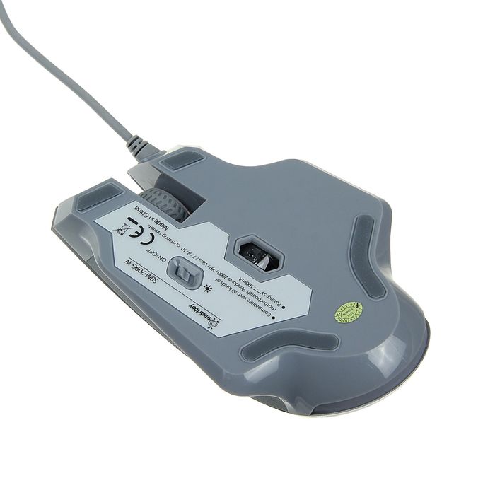 Мышь игровая Smartbuy RUSH 709, оптическая, проводная, 4000 dpi, с подсветкой, белая