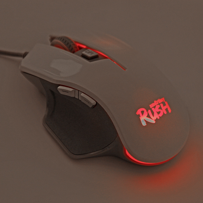 Мышь игровая Smartbuy RUSH 709, оптическая, проводная, 4000 dpi, с подсветкой, белая
