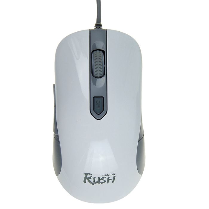 Мышь игровая Smartbuy RUSH 711, оптическая, проводная, 2400 dpi, с подсветкой, белая