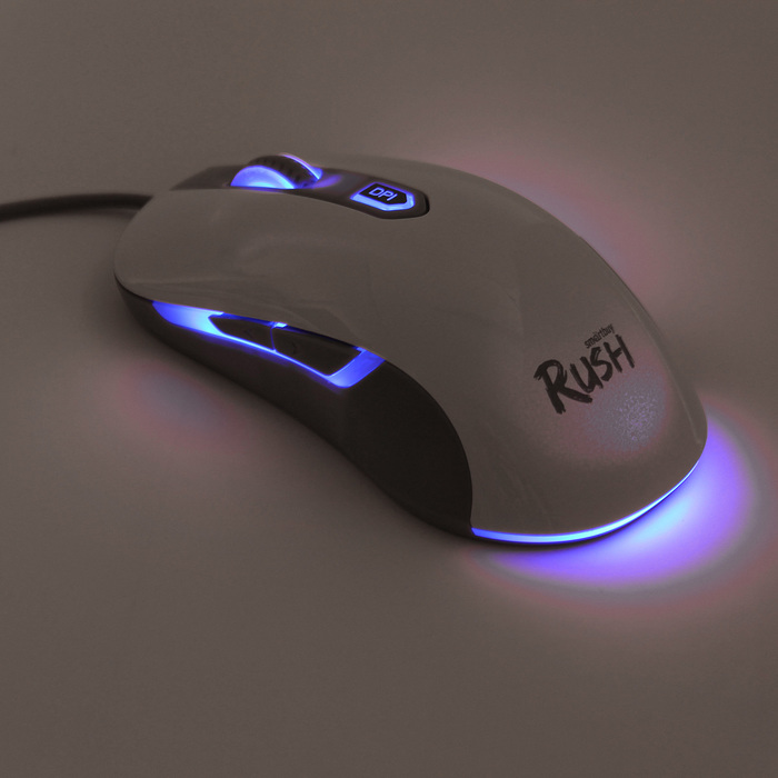 Мышь игровая Smartbuy RUSH 711, оптическая, проводная, 2400 dpi, с подсветкой, белая
