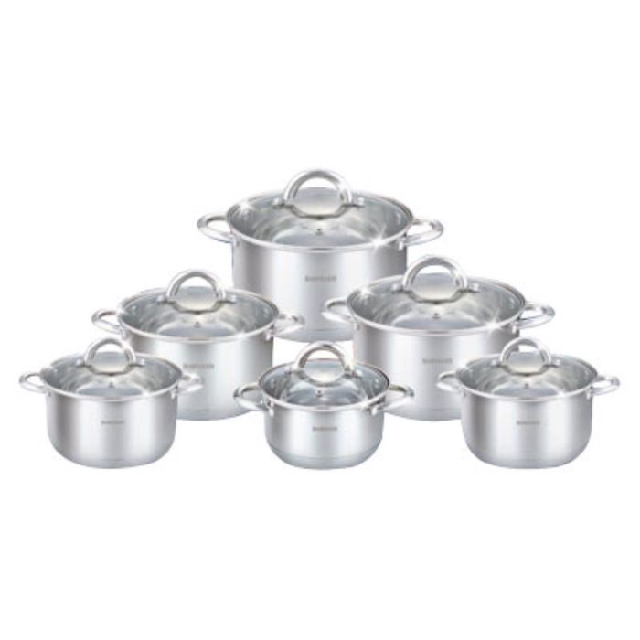 Набор посуды Bohmann, 12 предметов, 2,1 л, 2,9 л, 2,9 л, 3,9 л, 6,6 л, 5,1 л, дно 7-ми шаговое