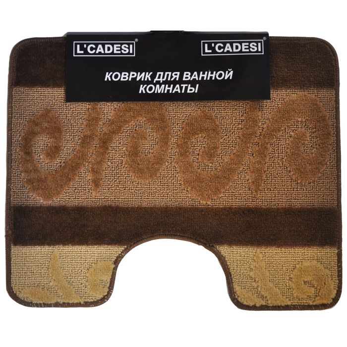 Коврик для ванной, HURREM, цвет коричневый 60х50 см