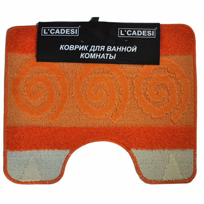 Коврик для ванной, HURREM, цвет оранжевый 60х50 см