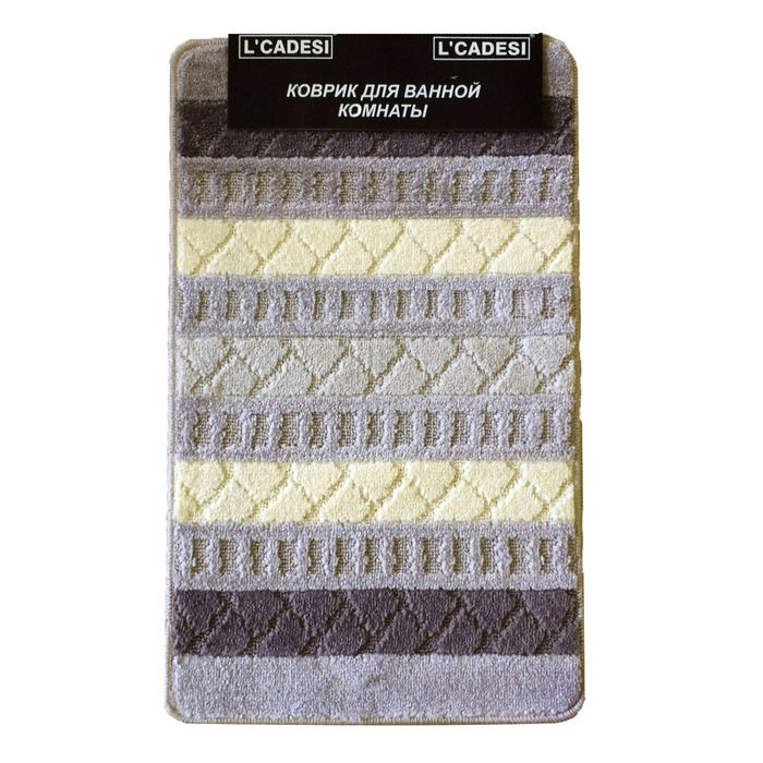 Набор ковриков для ванной 2 шт GEO BOX, цвет шоколадный 100х60 см