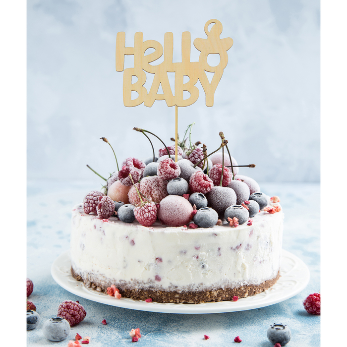 Топпер деревянный "Hello Baby"