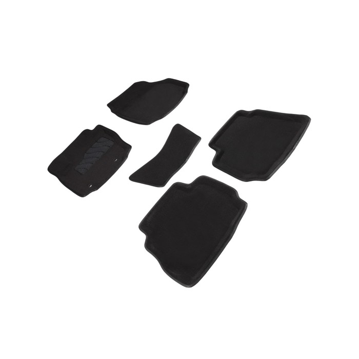 Коврик ворсовый для Ford MONDEO IV (овальный крепеж), 2007-2010, Черный