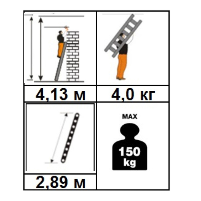 Лестница односекционная Halta 1х11