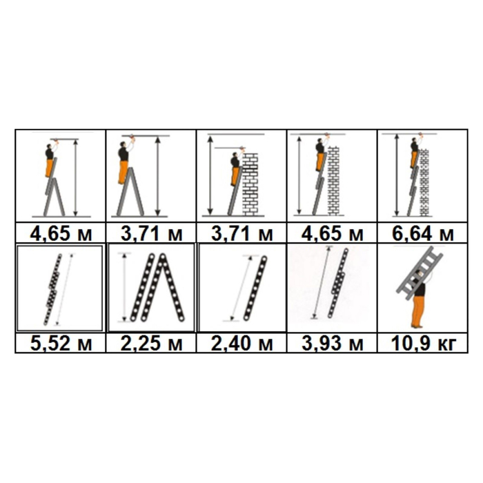 Лестница трехсекционная Halta 3х9