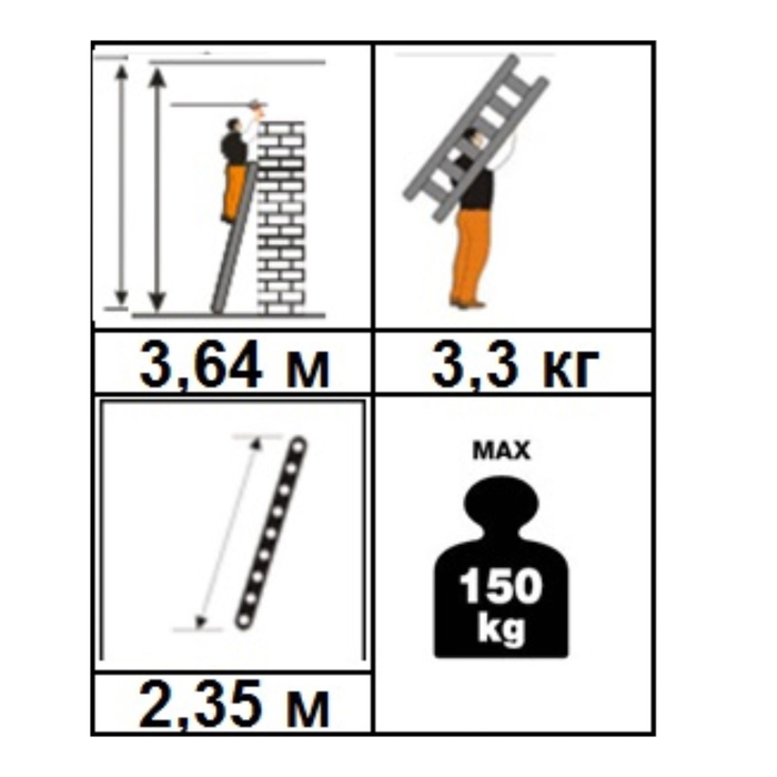 Лестница односекционная Halta PRO 1х9