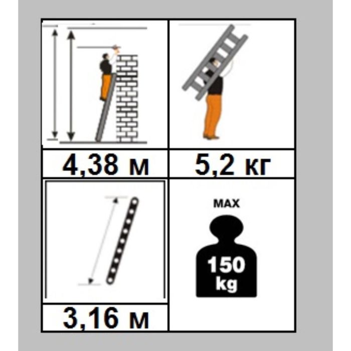 Лестница односекционная Halta PRO 1х12
